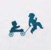 Kinder mit Bollerwagen